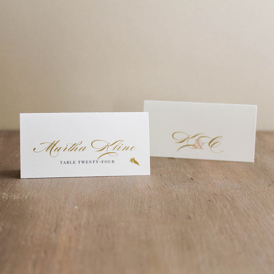Elegant Ivory Place And Escort Cards
