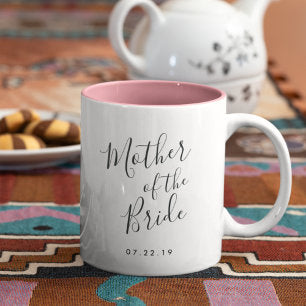 Elegantly Penned Mother of the Bride Two-Tone Coffee Mug