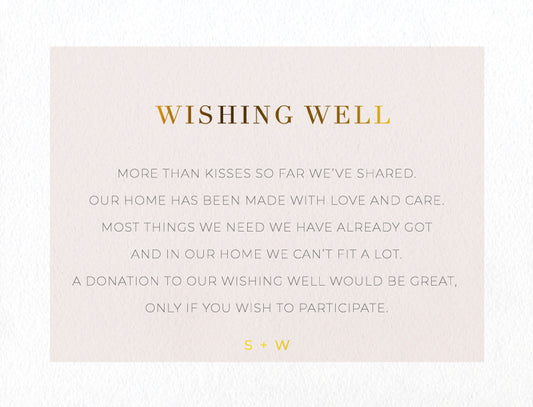 Elegant Type Wishing Well by Shab M.