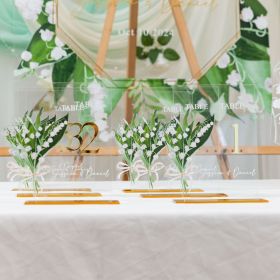 Clear Acrylic Wedding Table Sign - Welcome to Our Wedding