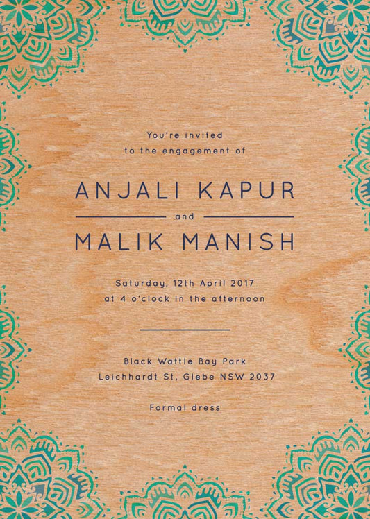 Namaste Engagement Invitations by Amelia S.
