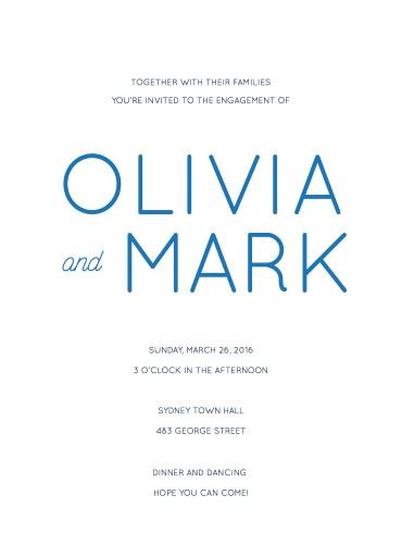 Modern Engagement Invitations by Amelia S.