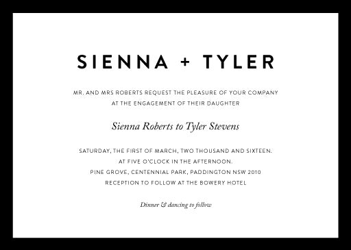 Minimal Engagement Invitations by Amelia S.
