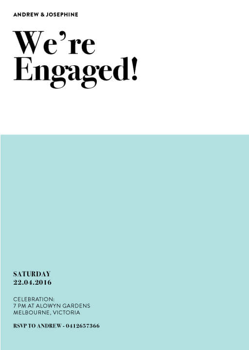 Pastel Pantone Engagement Invitations by Phabo R.
