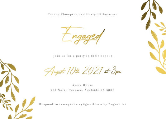 Golden Hour Engagement Invitations by Joy