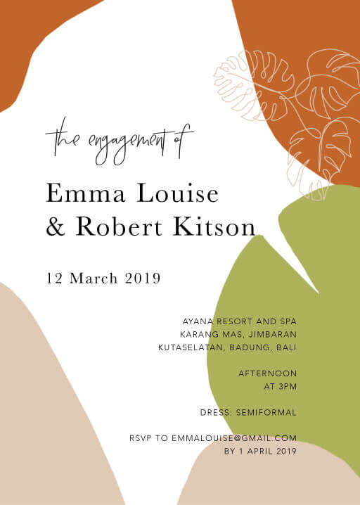 Tropical Camo Engagement Invitations by Demie L.