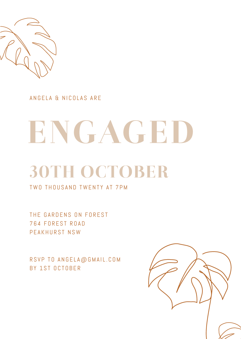 Tawny Engagement Invitations by Inggrid H.