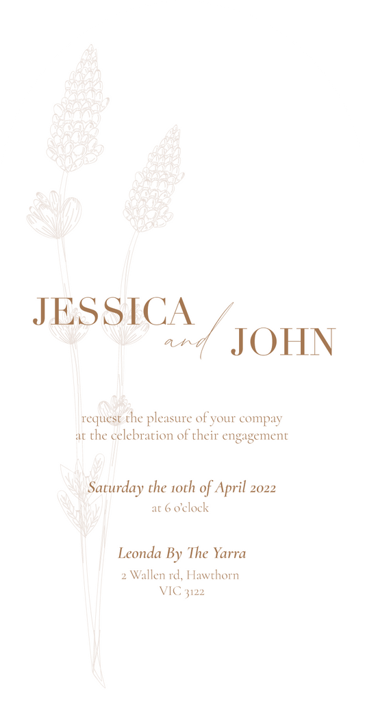 Modern Romance Engagement Invitations by Chang V.