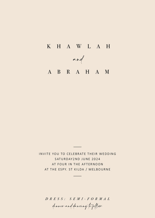 Essential Wedding Invitations by Shab M.