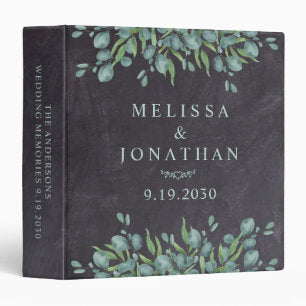 Eucalyptus Rustic Greenery Wedding Photo Album 3 Ring Binder