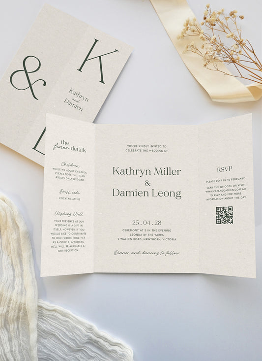 Evergreen Wedding Invitations by Nicole C.
