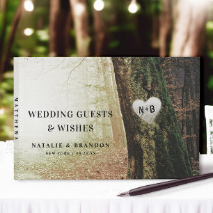 Evermore Enchanted Fairy Forest Amber Wedding Guest Book