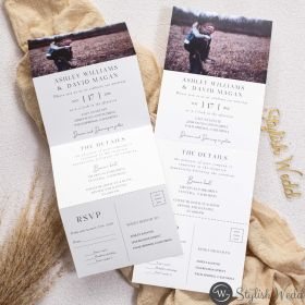 Foldable All-In-One Invitation With Personalized Photo Printing Swi138