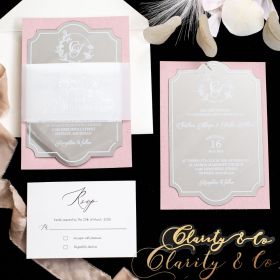 Clear Acrylic Wedding Table Sign - Welcome to Our Wedding