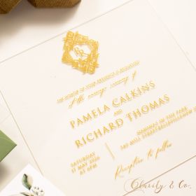 Clear Acrylic Wedding Table Sign - Welcome to Our Wedding