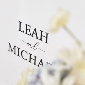Clear Acrylic Wedding Table Sign - Welcome to Our Wedding