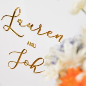 Clear Acrylic Wedding Table Sign - Welcome to Our Wedding
