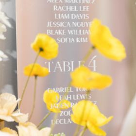 Clear Acrylic Wedding Table Sign - Welcome to Our Wedding