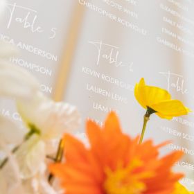 Clear Acrylic Wedding Table Sign - Welcome to Our Wedding