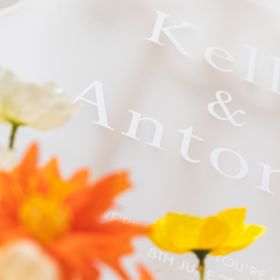 Clear Acrylic Wedding Table Sign - Welcome to Our Wedding