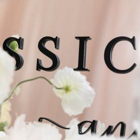Clear Acrylic Wedding Table Sign - Welcome to Our Wedding
