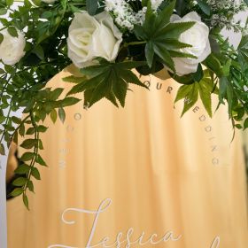 Clear Acrylic Wedding Table Sign - Welcome to Our Wedding