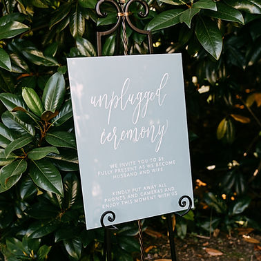 Unplugged Wedding Ceremony Sign