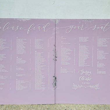 Two Piece Seating Chart with Foil Accents