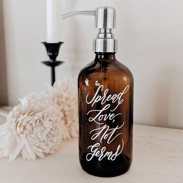 Glass Hand Sanitizer Bottle