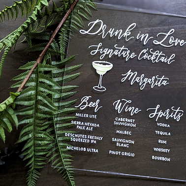 Bar Menu with 1 Signature Cockail