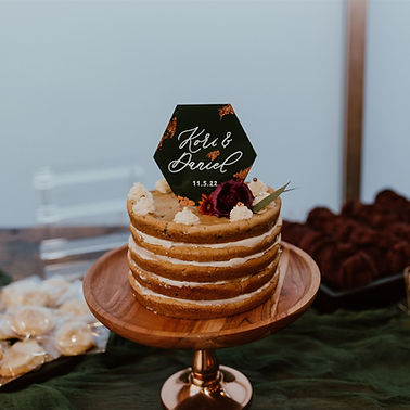 Custom Cake Topper with Foil Accents
