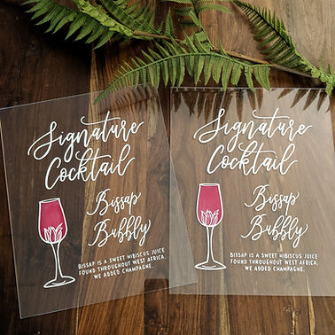 Signature Cocktail Sign | 1 Cocktail
