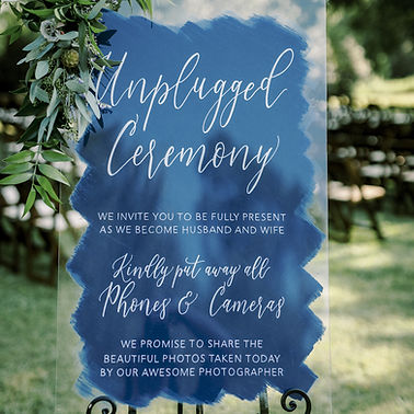 Unplugged Ceremony Sign