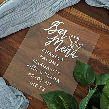 Bar Menu