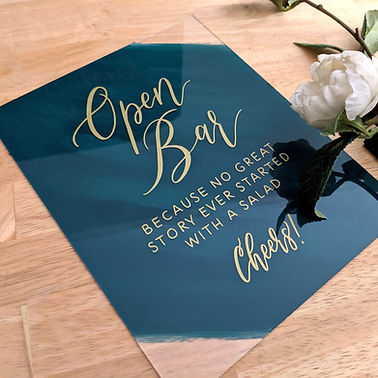 Open Bar Sign | Painted Acrylic