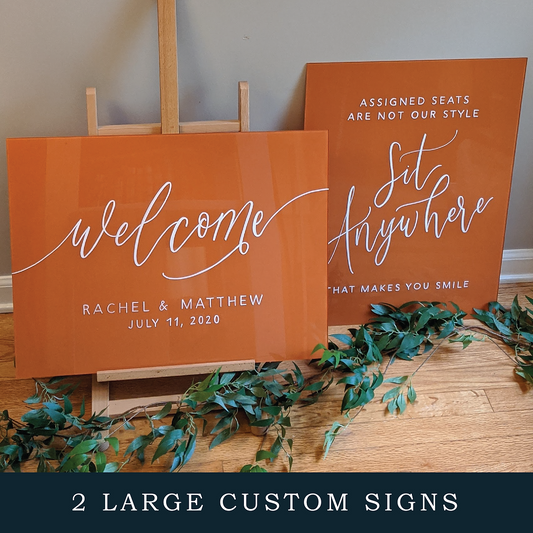 2 Large Custom Signs Bundle