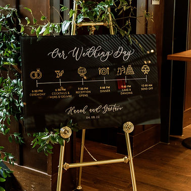 Our Wedding Day Timeline Sign with Icons