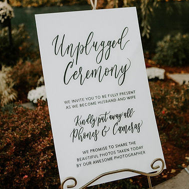 Unplugged Ceremony Sign