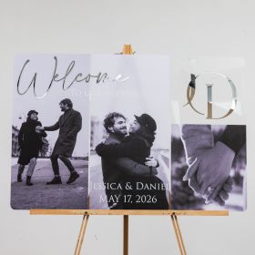 Fall in Love 3D Custom Photo Welcome Sign CS132
