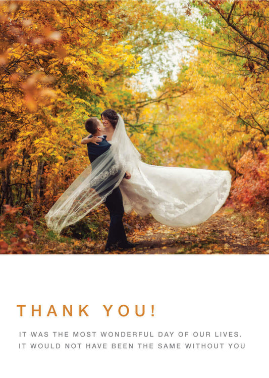 Fall Leaves Thank You Card by Stella M.
