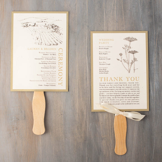 Farm Chic Ceremony Fans