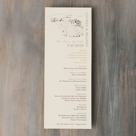 Farm Chic Flat Ceremony Programs
