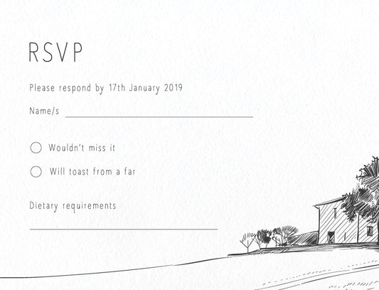 Farmyard Portrait RSVP Cards by Carrisa G.