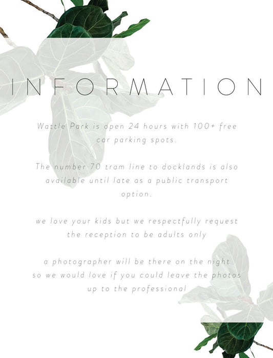 Fiddle Leaf Fig Information Card by Joanna H.