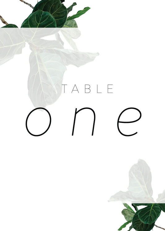 Fiddle Leaf FigTable Number by Joanna H.