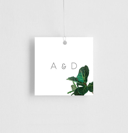 Fiddle Leaf Fig Favor Tag by Joanna H.