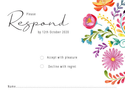 Fiesta De Bodas RSVP Cards by Amber B.