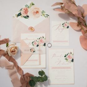 Blushâ Floral Wedding Invitation，set A Tone Of Fancy Swi047