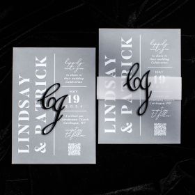 Timeless Elegance-Sparkling Acrylic Name-Tagged Invitation Swi094T