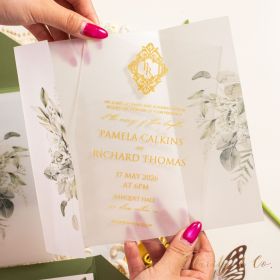 Clear Acrylic Wedding Table Sign - Welcome to Our Wedding